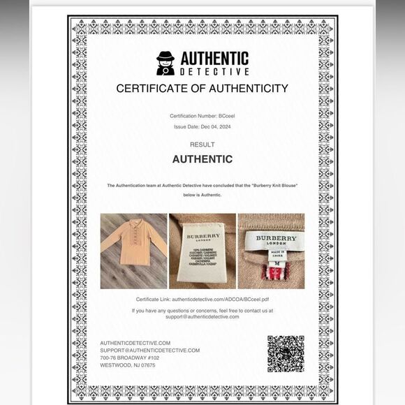 Burberry Light Camel Tan 100% Cashmere Sweater - Picture 2 of 13